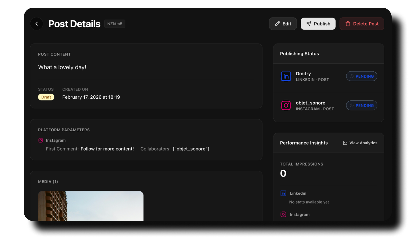 Full control over timing