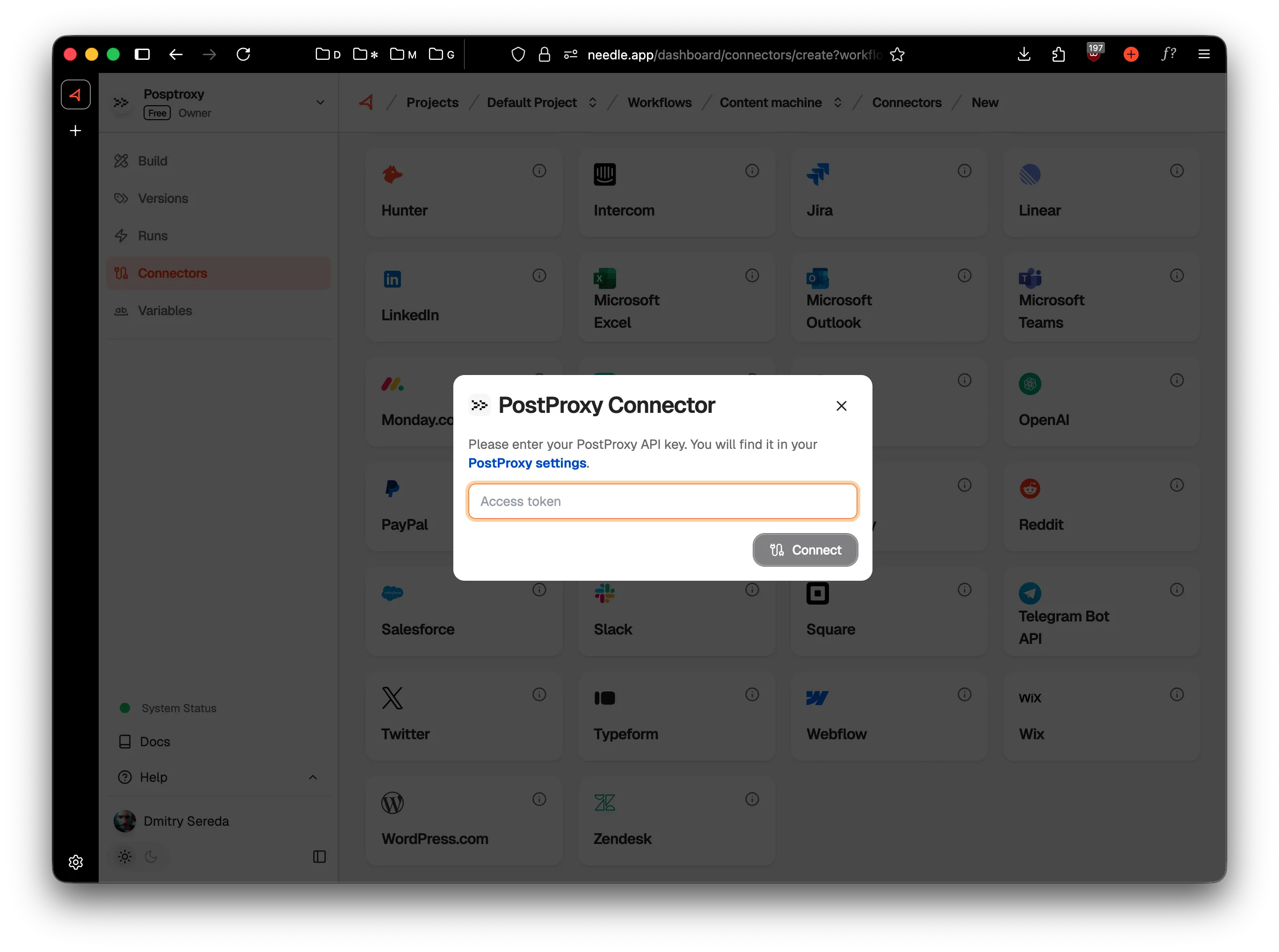 Add Postproxy API token