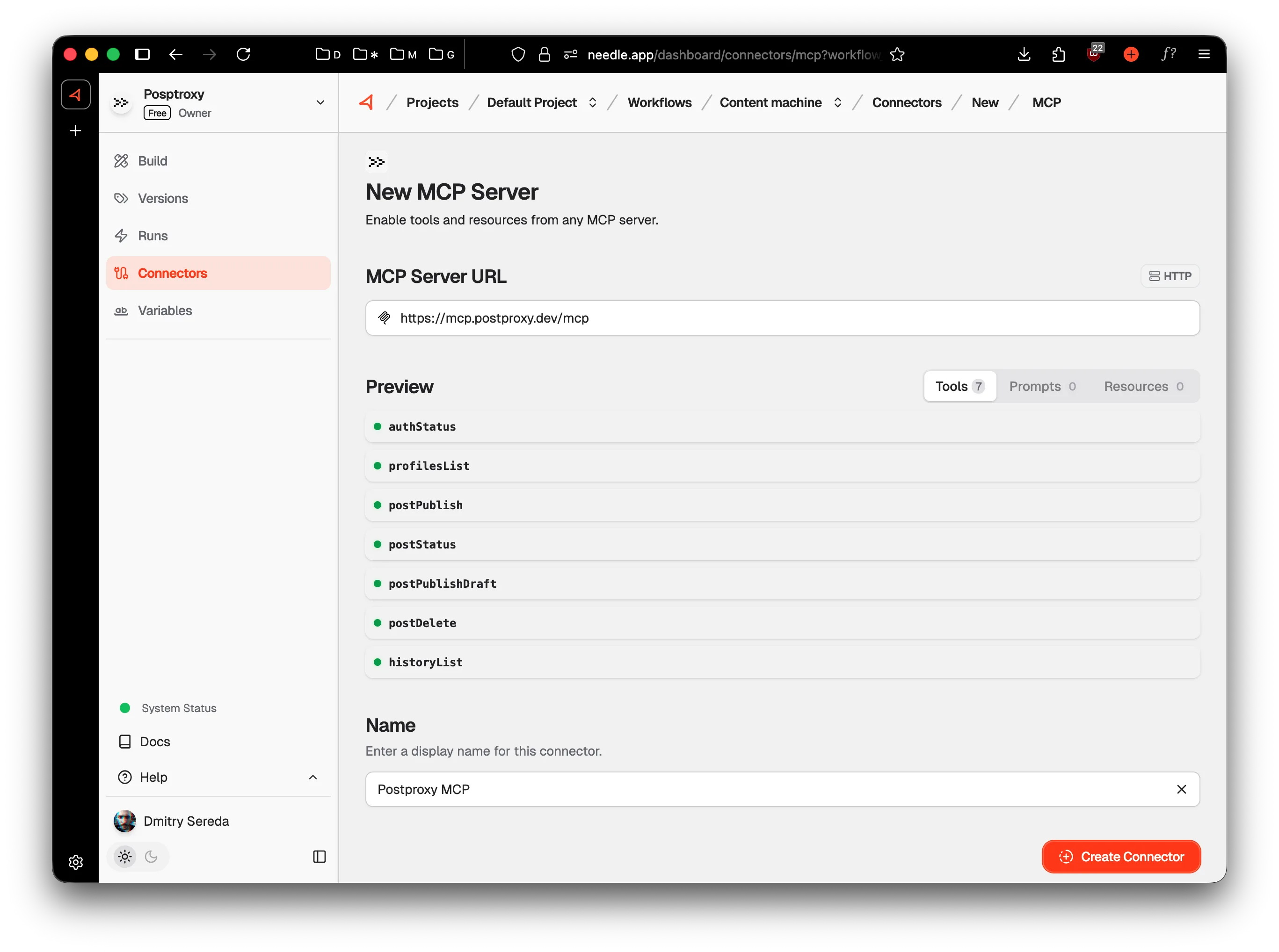 Postproxy MCP server setup
