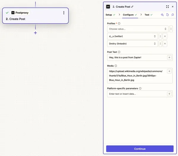 Postproxy automation workflow