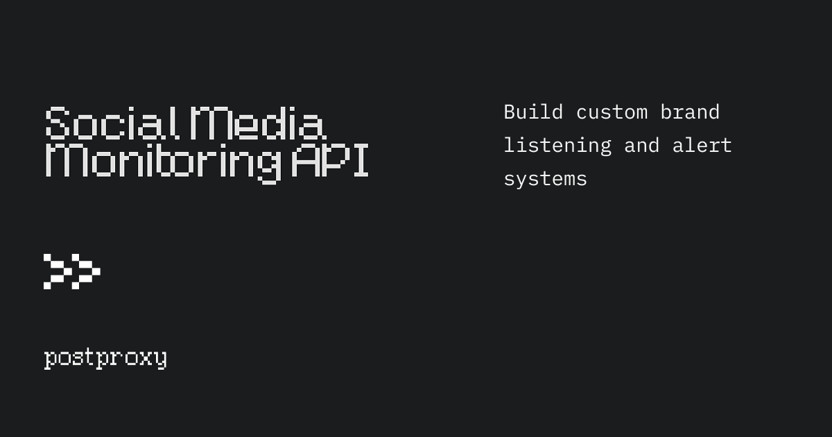 Social Media Monitoring API: Brand Alerts